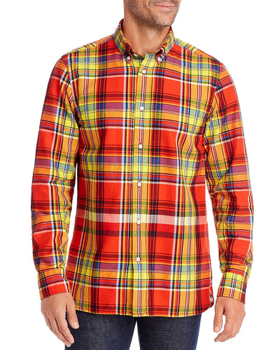 Tommy Hilfiger Regular Fit Flannel Button-down Shirt Flame Multi
