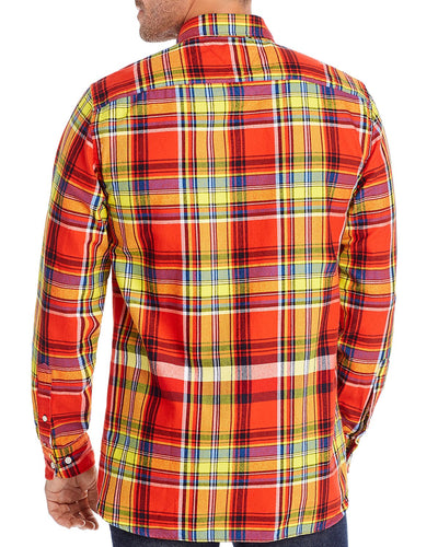 Tommy Hilfiger Regular Fit Flannel Button-down Shirt Flame Multi
