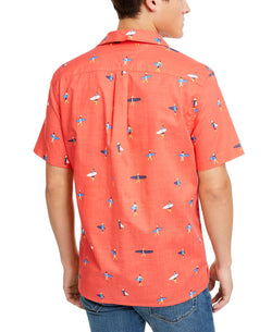 Tommy Hilfiger Reid Custom-fit Tropical-print Camp Collar Shirt Red thumbnail 2