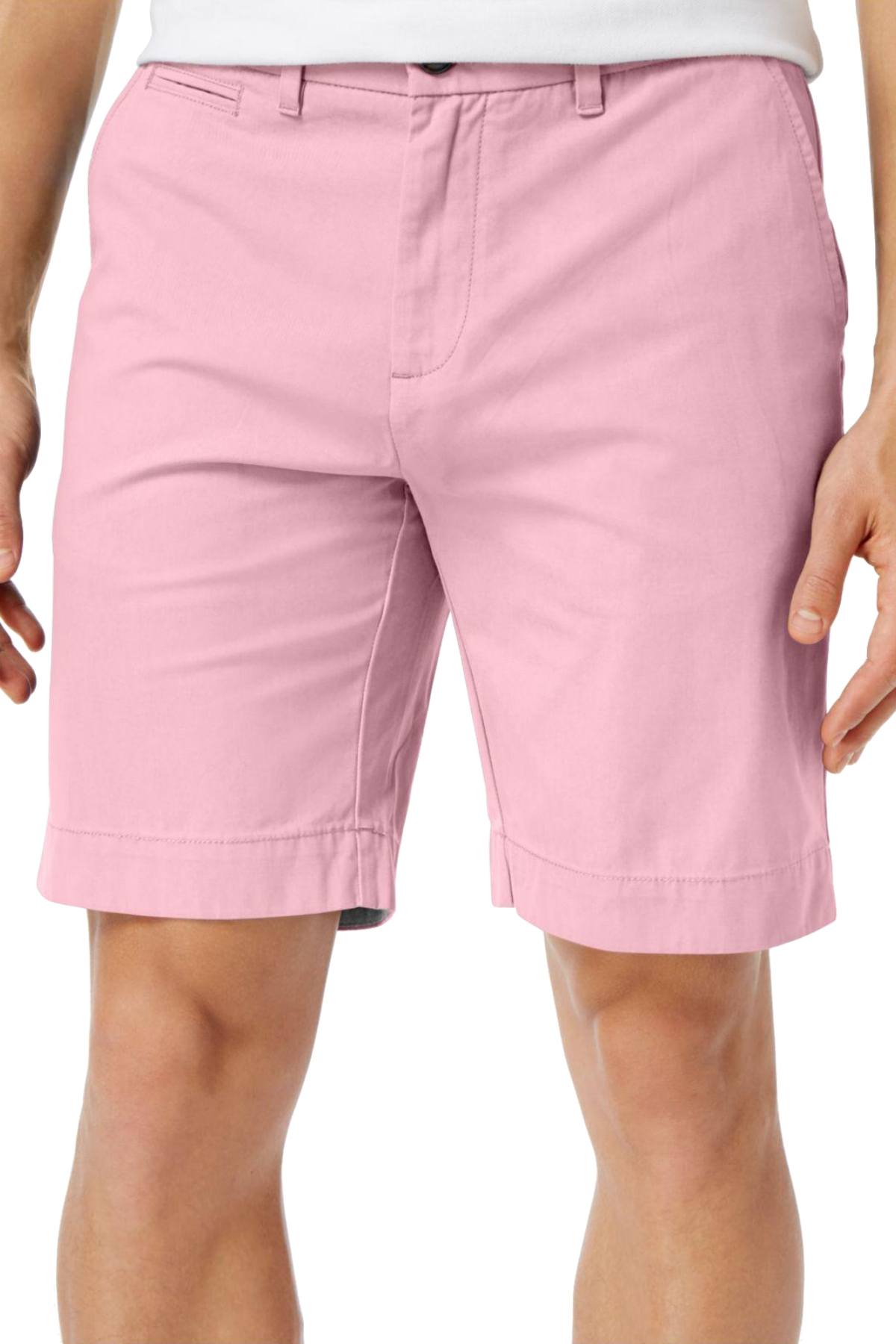 Tommy Hilfiger Rose-Shadow Classic-Fit Flat-Front 9'' Short