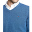Tommy Hilfiger Signature Regular-fit Solid V-neck Sweater Cobalt / Navy