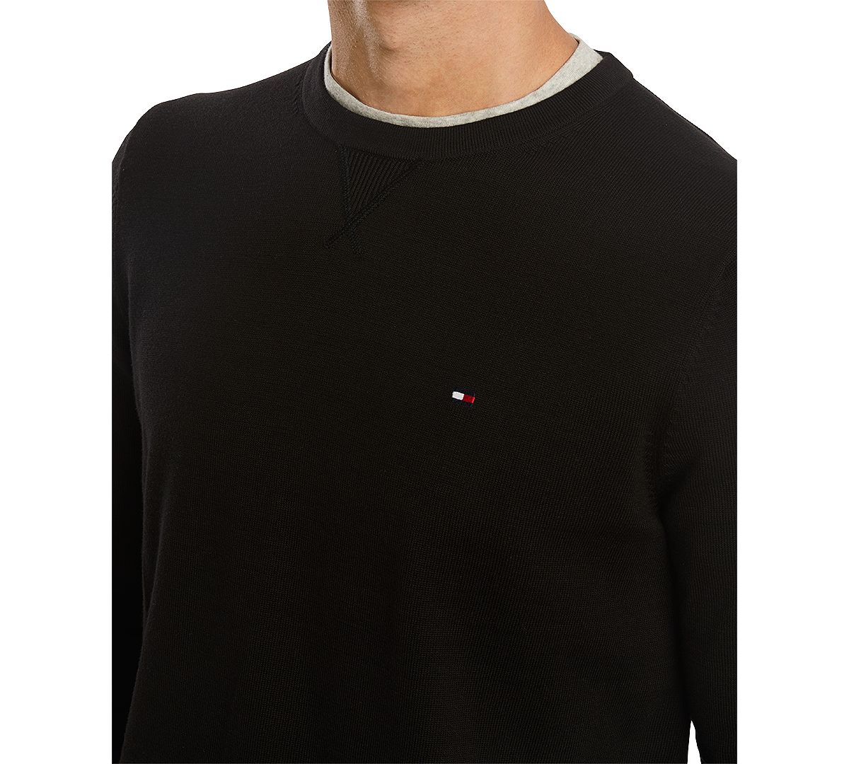 Tommy Hilfiger Signature Solid Crew Neck Sweater Deep Black