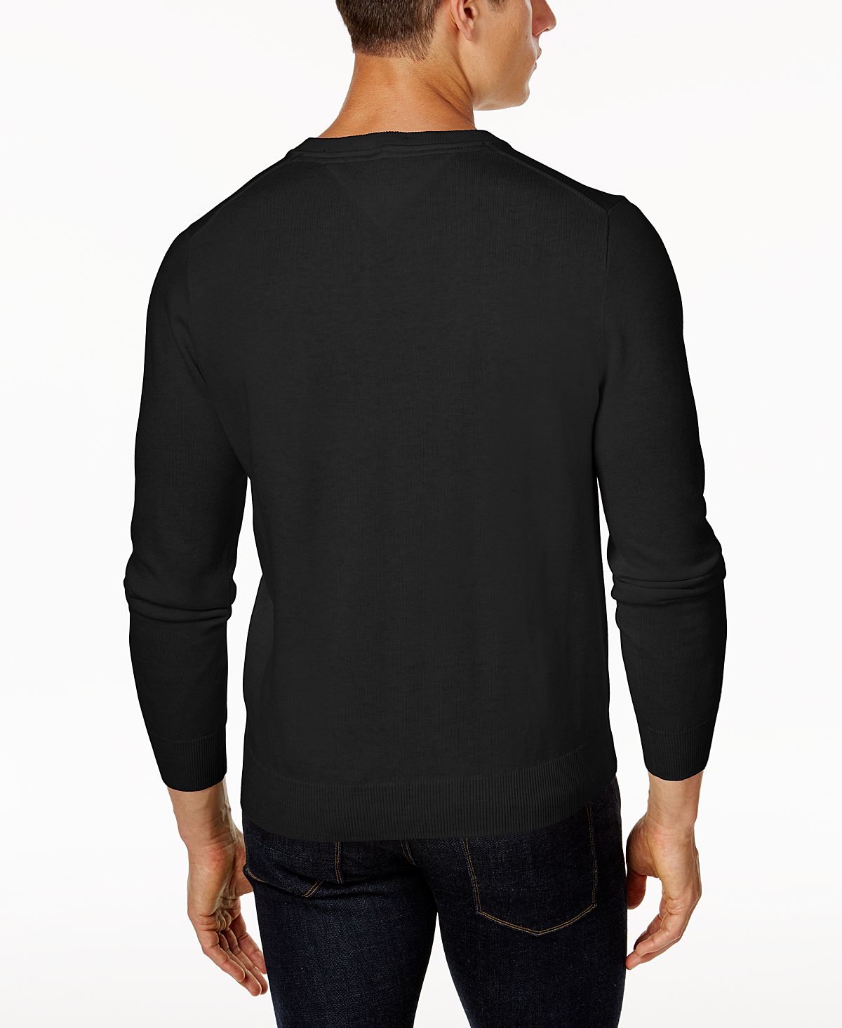 Tommy Hilfiger Signature Solid V-neck Sweater Black