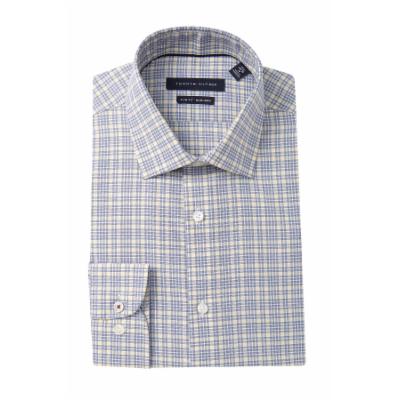 Tommy Hilfiger Slim Fit Plaid Dress Shirt Yellow Multi
