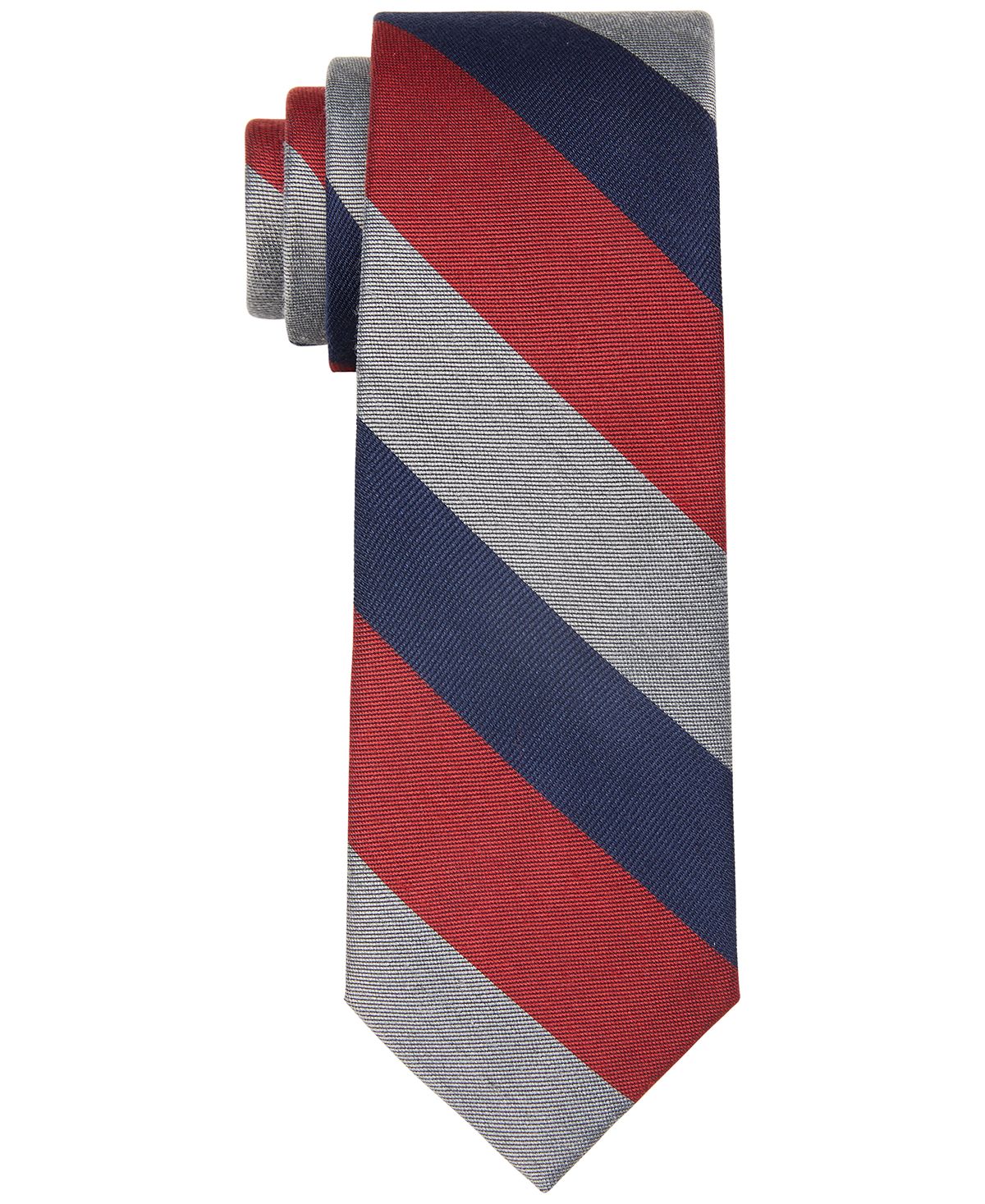Tommy Hilfiger Slim Stripe Tie Red