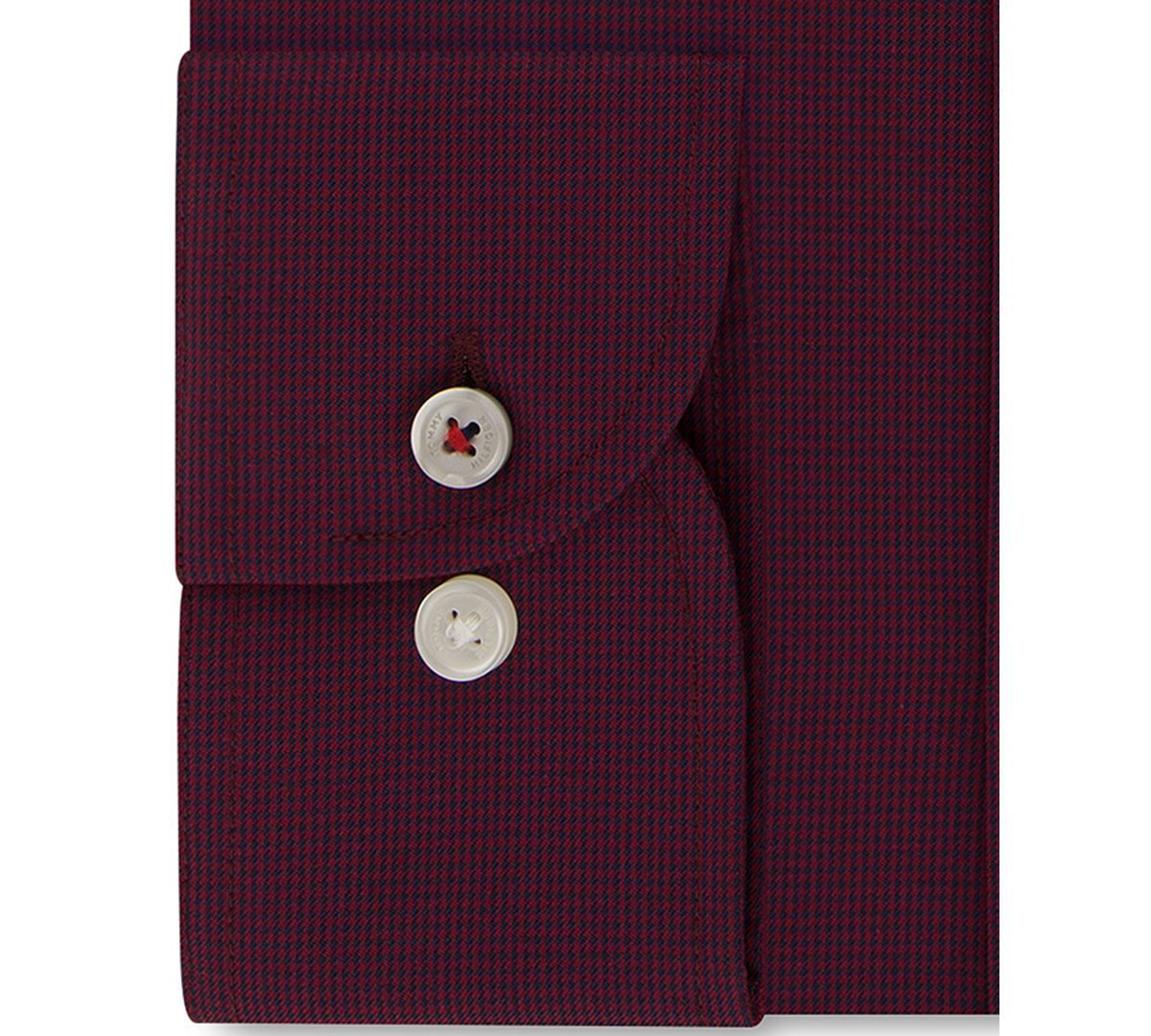 Tommy Hilfiger Slim-fit Non-iron Performance Stretch Check Dress Shirt Cherry