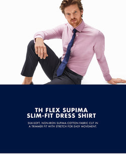 Tommy Hilfiger Slim-fit Non-iron Th Flex Performance Stretch Check Dress Shirt Raspberry thumbnail 1