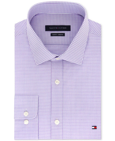 Tommy Hilfiger Slim-fit Stretch Check Dress Shirt Online Exclusive Soft Lilac