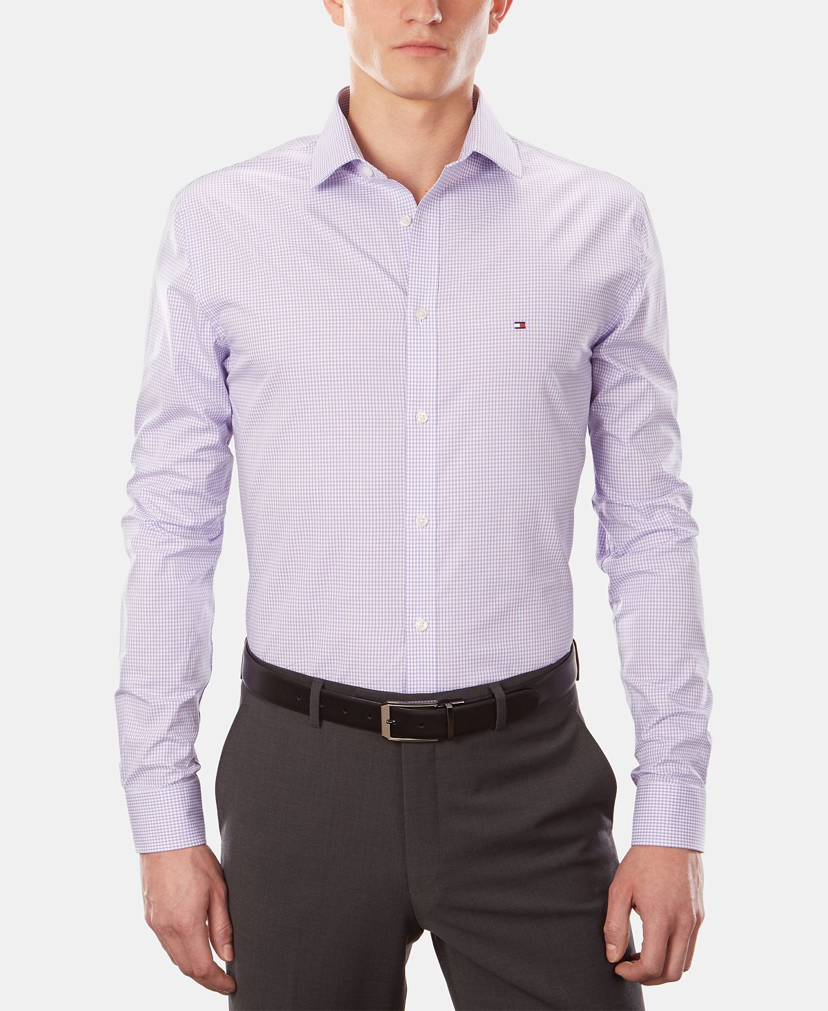 Tommy Hilfiger Slim-fit Stretch Check Dress Shirt Online Exclusive Soft Lilac