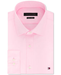 Tommy Hilfiger Slim-fit Stretch Solid Dress Shirt Online Exclusive Classic Pink thumbnail 2
