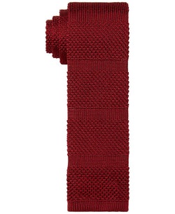 Tommy Hilfiger Solid Stripe Knit Tie Red thumbnail 1