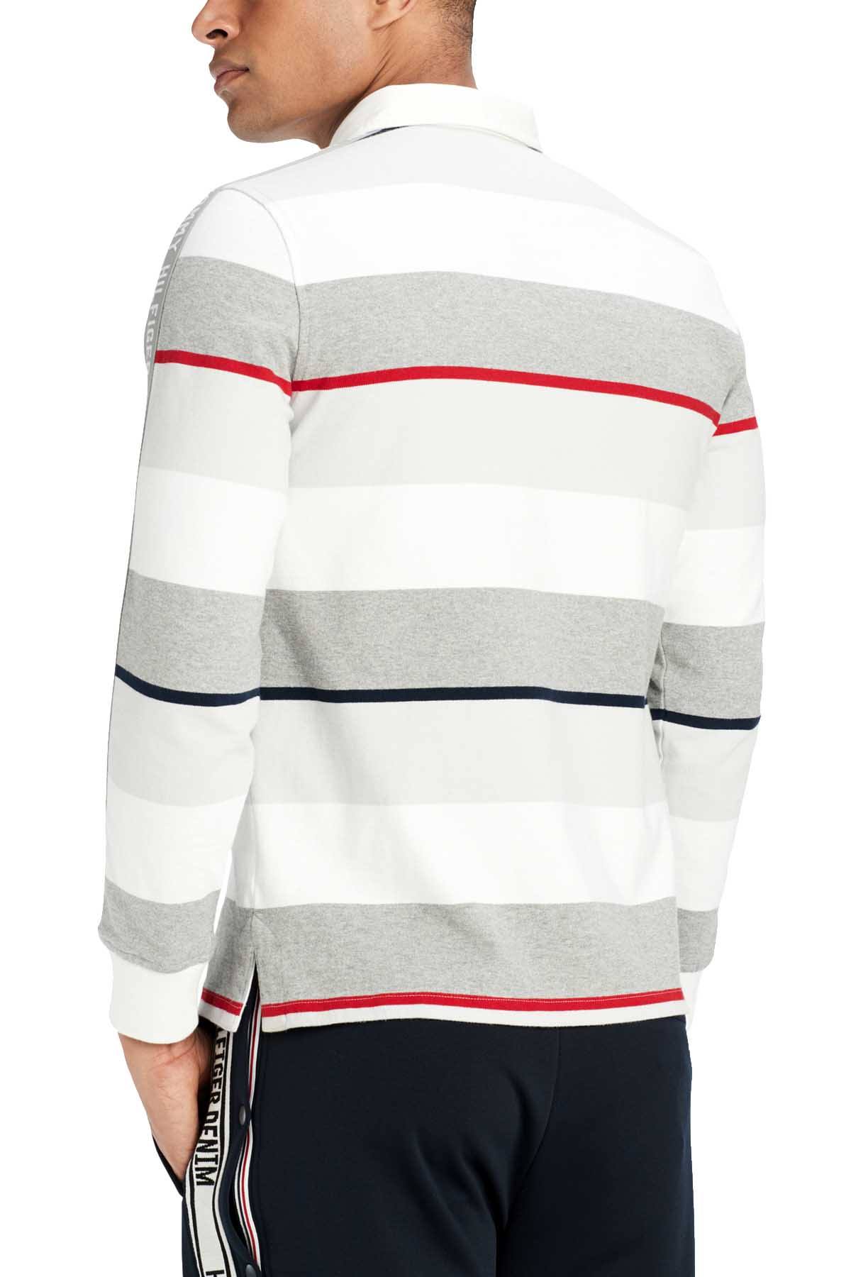 Tommy Hilfiger Sport Grey Heather Striped Murray Rugby Shirt