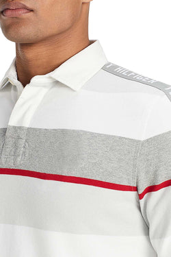 Tommy Hilfiger Sport Grey Heather Striped Murray Rugby Shirt thumbnail 3