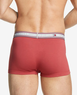 Tommy Hilfiger Three-pack Cotton Stretch Trunk Briefs Dark Red thumbnail 3