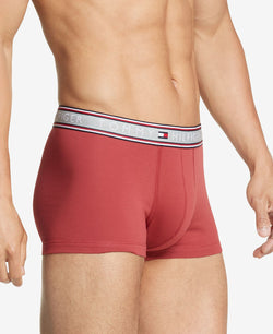 Tommy Hilfiger Three-pack Cotton Stretch Trunk Briefs Dark Red thumbnail 4