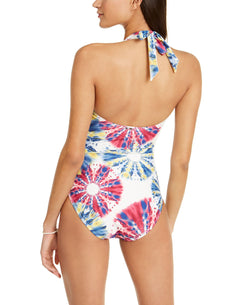 Tommy Hilfiger Tie-dye Tummy Control Halter One-piece Swimsuit Tie-Dye thumbnail 2