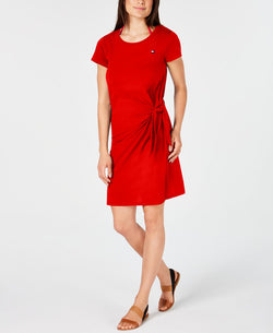 Tommy Hilfiger Tie-front Cover-up Dress Scarlet thumbnail 1
