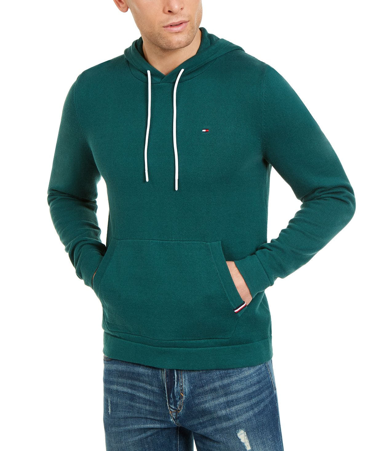 Tommy Hilfiger Victor Regular-fit Solid Hoodie Botanical Garden