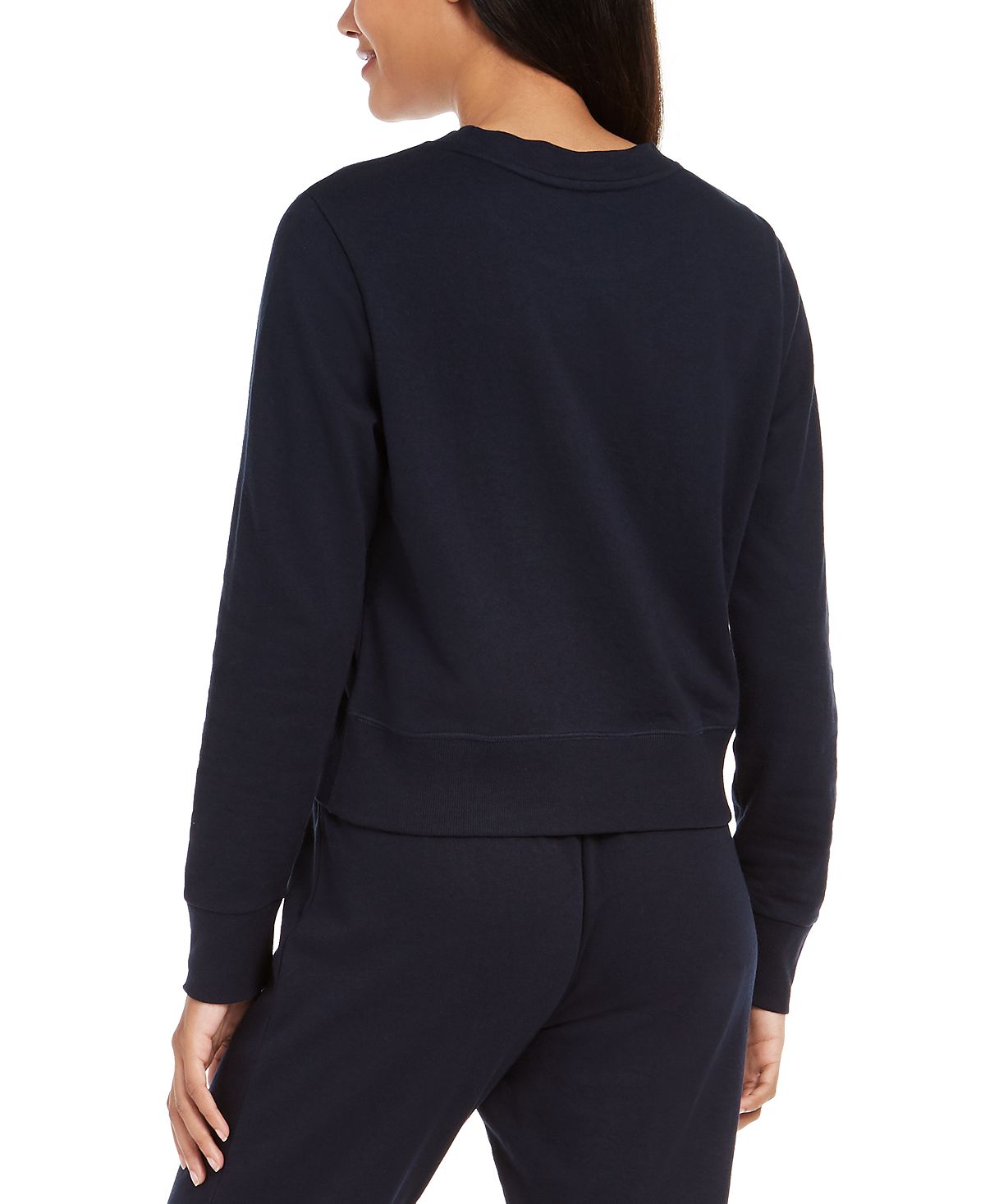 Tommy Hilfiger Wo French Terry Cropped Lounge Top Navy Blazer Blue