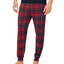 Tommy John Second Skin Plaid Pajama Joggers Bright Red
