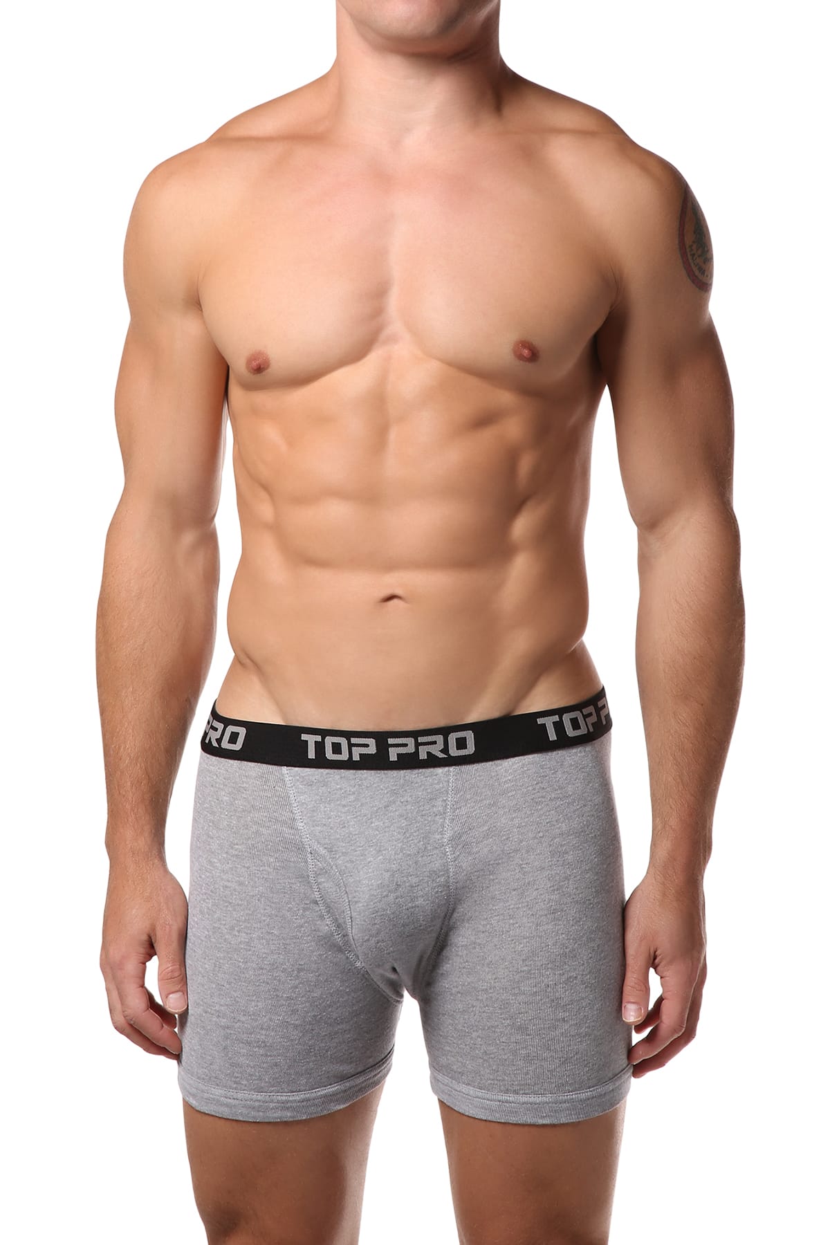 Top Pro Grey Boxer Brief 2-Pack