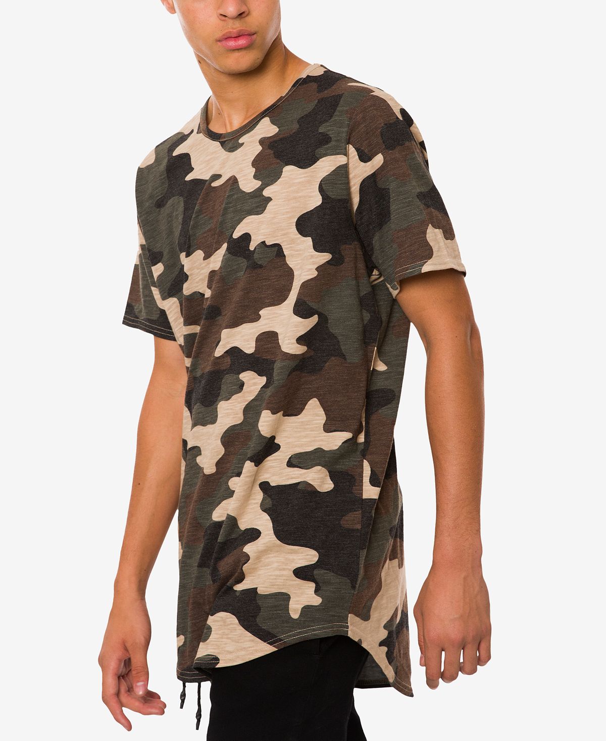 Topson Downs Topson Down Centerback Seam Curved Hem Tall Tee Camo