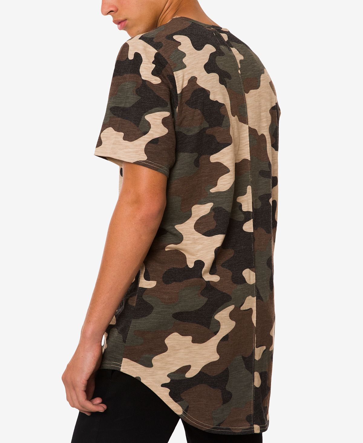 Topson Downs Topson Down Centerback Seam Curved Hem Tall Tee Camo