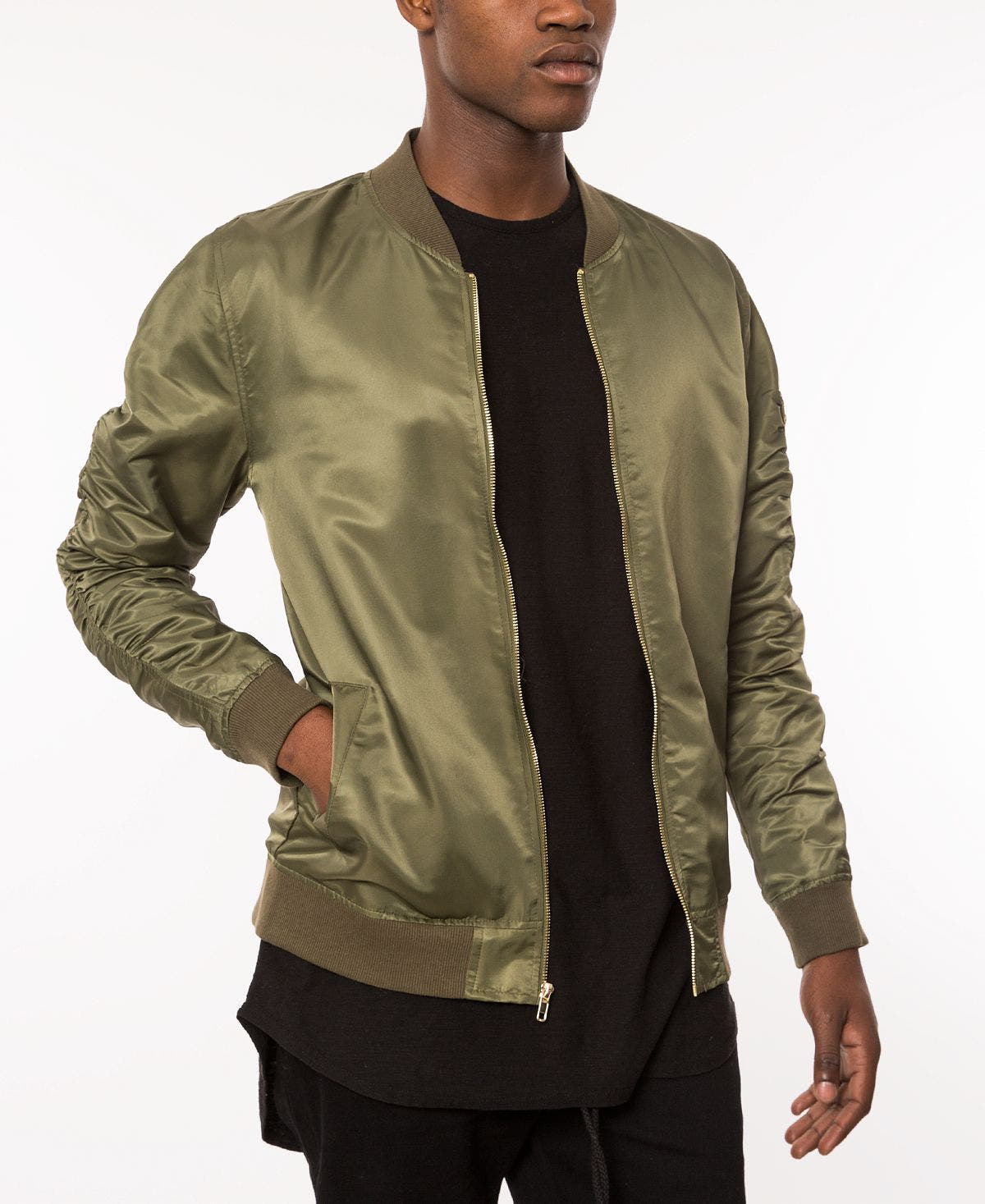 Topson Downs Topson Down Nylon Bomber Jacket Olive
