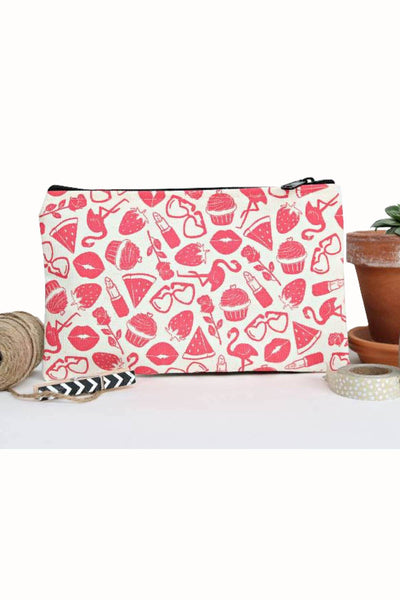 Towne9 Pink Things Zip Pouch