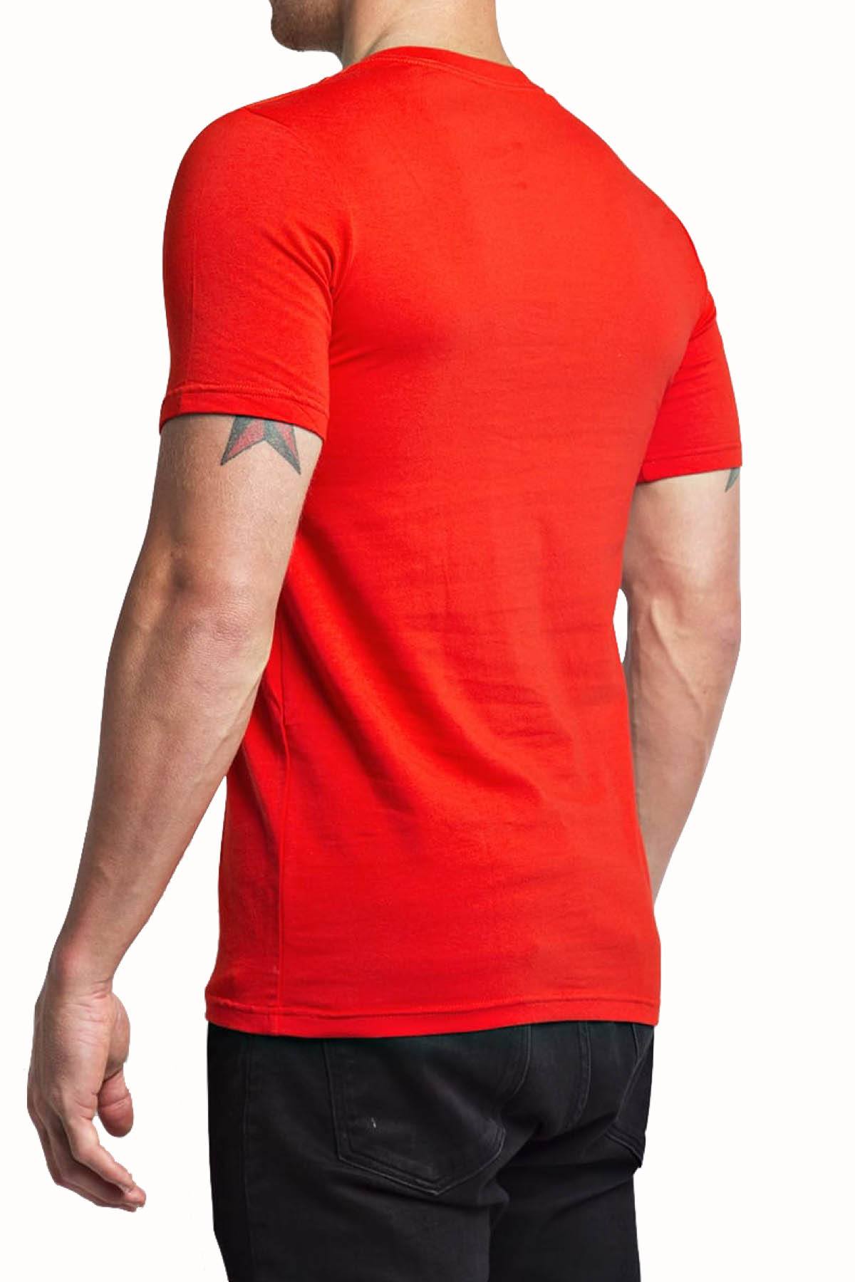 Trend Red Stretch V-Neck Tee