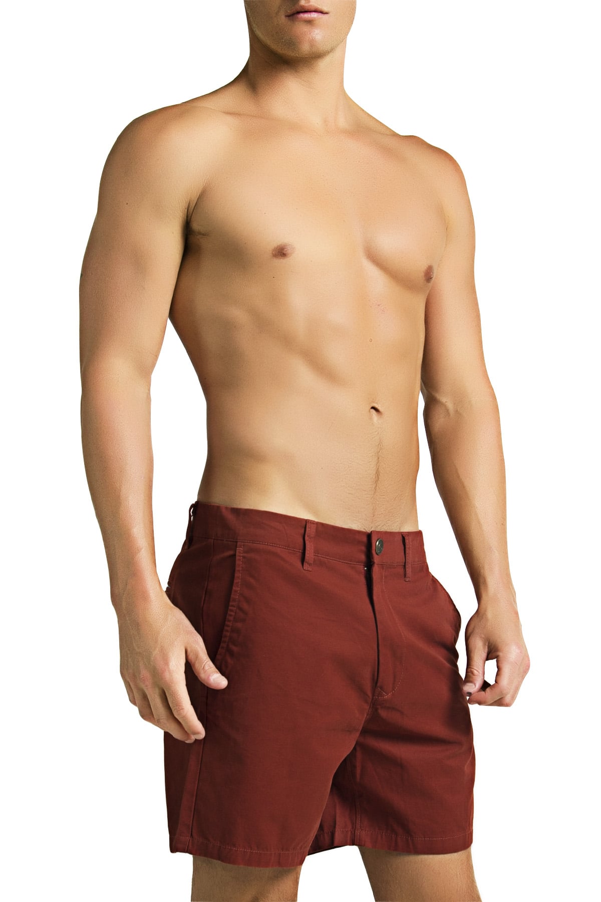 Trend Red Washed Chino Short