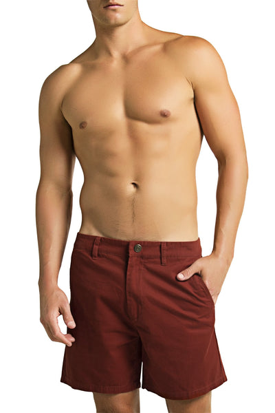 Trend Red Washed Chino Short