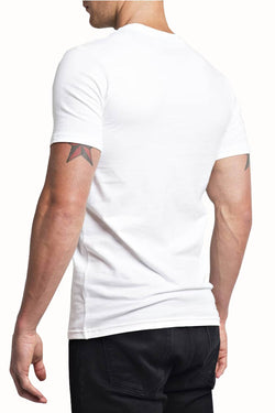 Trend White Stretch V-Neck Tee thumbnail 2
