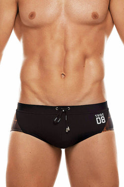 Tribe Black/Orange 08 Highland-Fling Swim Boy-Brief thumbnail 2