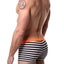 Tribe Black/White/Orange Riviera-Sunset Swim Trunk
