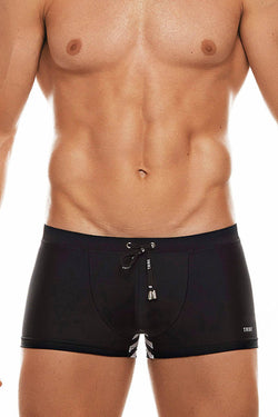 Tribe Black/White Saint Tropez Swim Trunk thumbnail 2