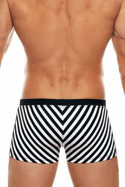 Tribe Black/White Saint Tropez Swim Trunk thumbnail 3