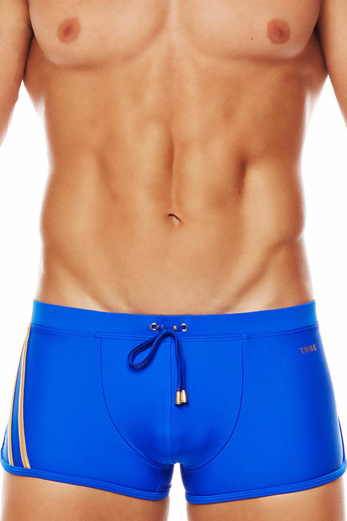 Tribe Cobalt/Gold Monaco Swim Trunk
