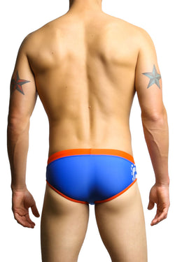 Tribe Cobalt & Orange Pacific Lo Rise Swim Brief thumbnail 3