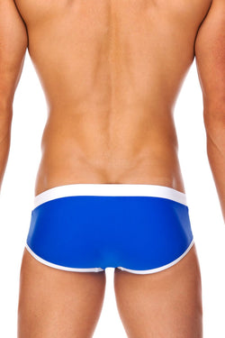 Tribe Cobalt & White Indian Lo Rise Swim Brief thumbnail 3