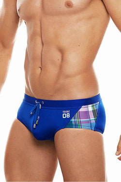 Tribe Electric-Blue/White 08 Highland-Fling Swim Boy-Brief thumbnail 1