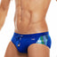 Tribe Electric-Blue/White Highland-Fling Low-Rise Swim Brief