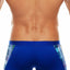 Tribe Electric-Blue/White Highland-Fling Swim Trunk