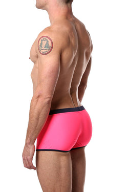 Tribe Fluorescent-Pink/Navy Atlantic Swim Trunk thumbnail 2