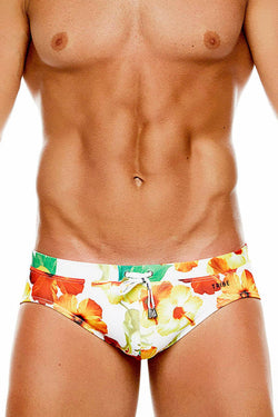 Tribe Full-Hibiscus Printed Maui Low-Rise Swim Brief thumbnail 2