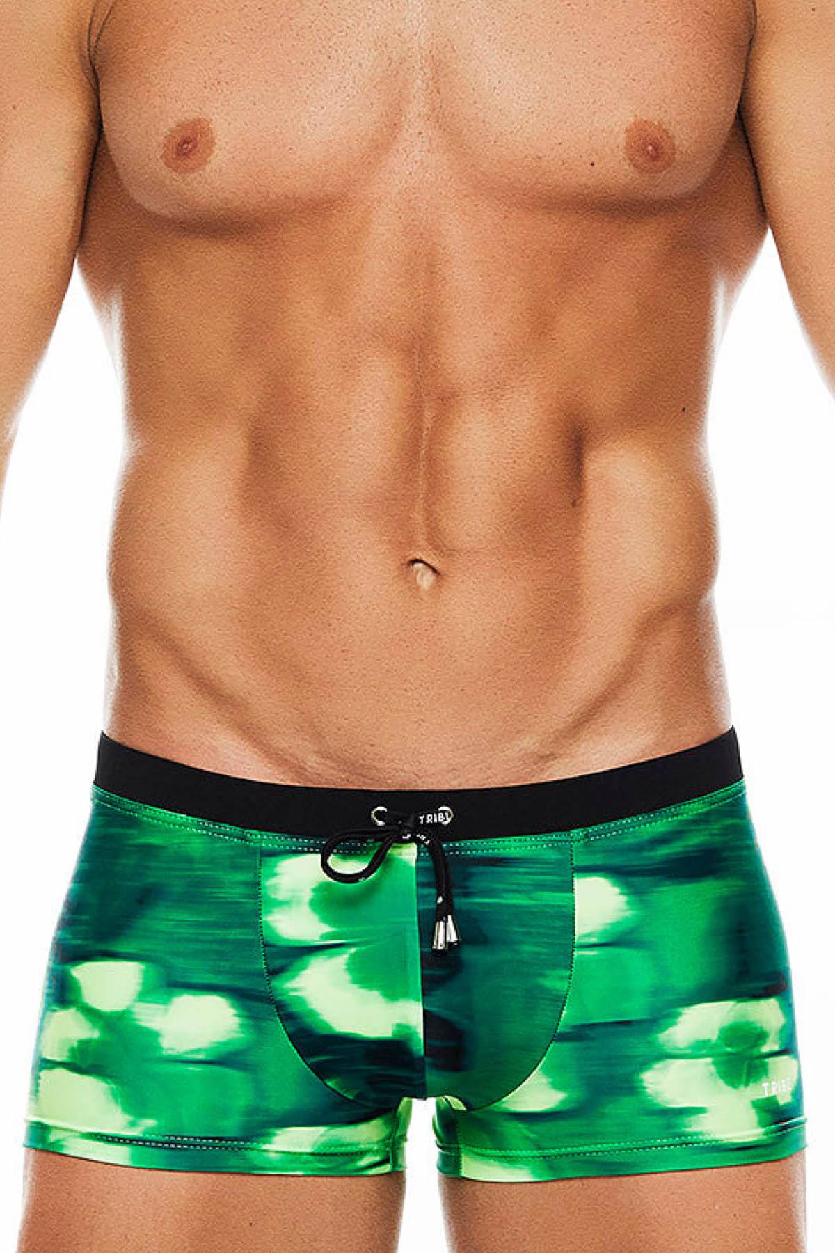Tribe Green/Black Miami Swim Trunk
