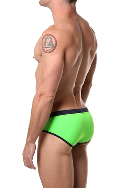 Tribe Lime/Navy Atlantic Low-Rise Swim Brief thumbnail 2