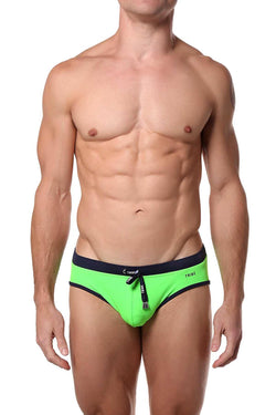 Tribe Lime/Navy Atlantic Low-Rise Swim Brief thumbnail 1