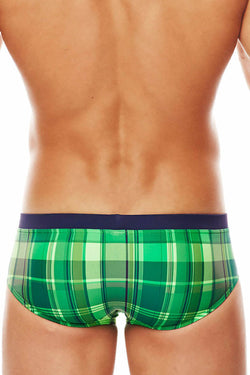 Tribe Lime/Navy Plaid Highlander Swim Boy-Brief thumbnail 3