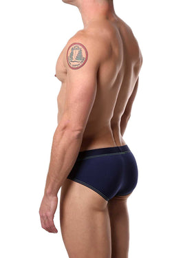 Tribe Lime/Navy/White Capri Low-Rise Swim Brief thumbnail 2